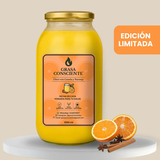 GHEE CON CANELA Y NARANJA 1000ML (EDICIÓN LIMITADA)