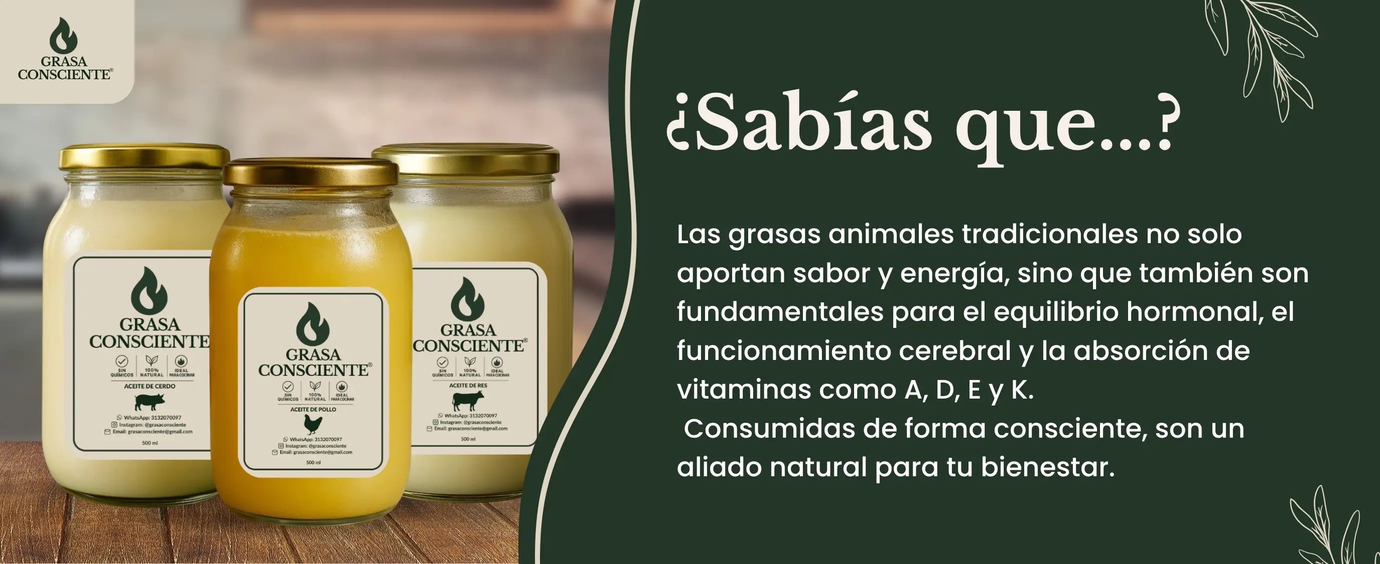 Grasas 100% naturales