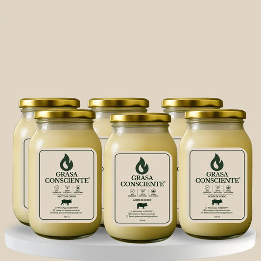 COMBO #3 GRASA CERDO 500ML X 6 UNIDADES