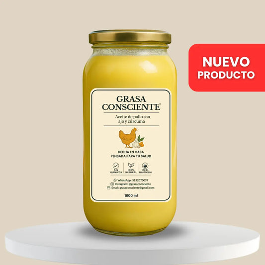 GRASA DE POLLO CON AJO & CÚRCUMA
