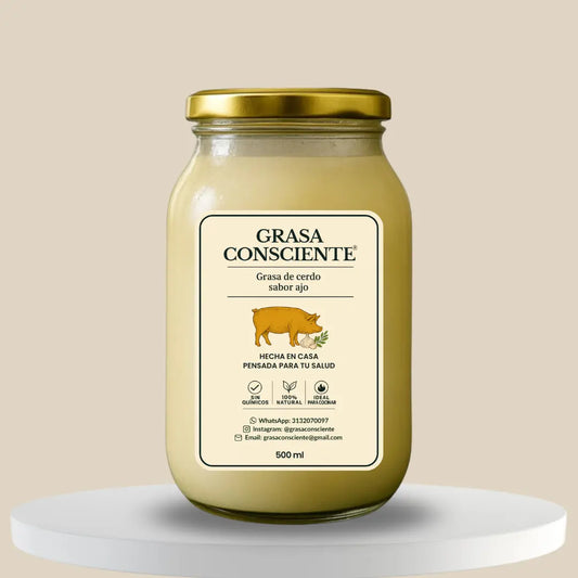 GRASA DE CERDO CON AJO